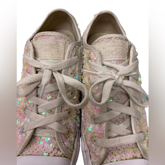 Converse All Star Iridescent Sequined Chuck Taylor aloe Top Sneakers Sz 6 Men 4 - Picture 2 of 9
